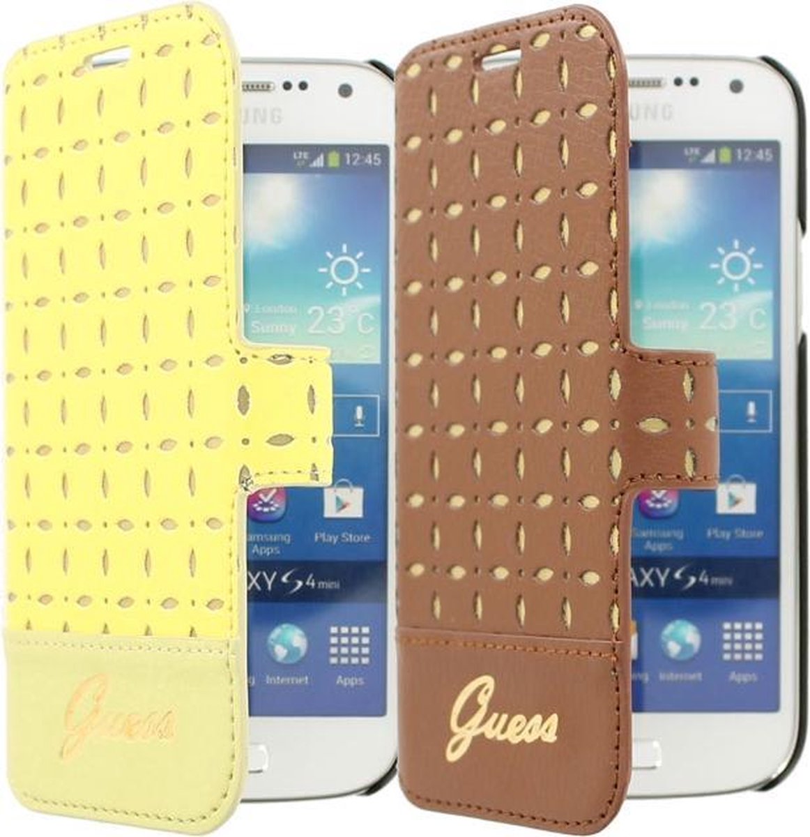 Samsung Galaxy S4 Mini hoesje - Guess - Limegroen - Kunstleer