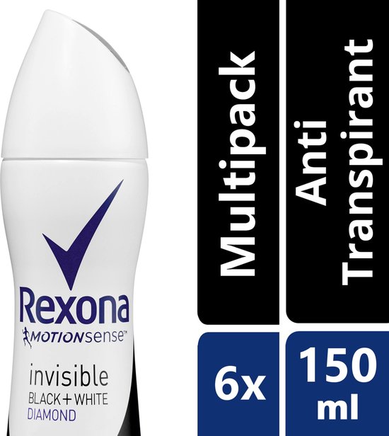 Rexona Women Invisible Diamond - 6 x 150 ml - Deodorant Spray