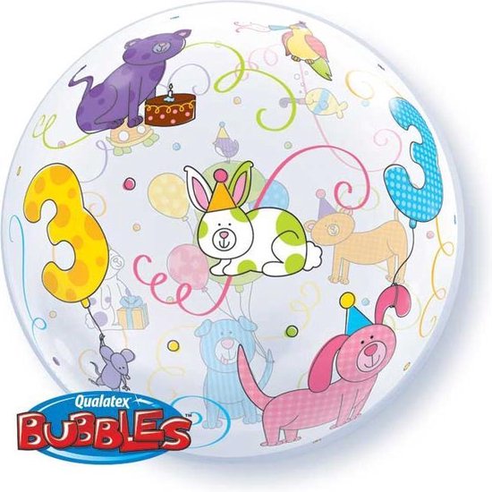 3 Jaar Bubbles Ballon Dieren 56cm