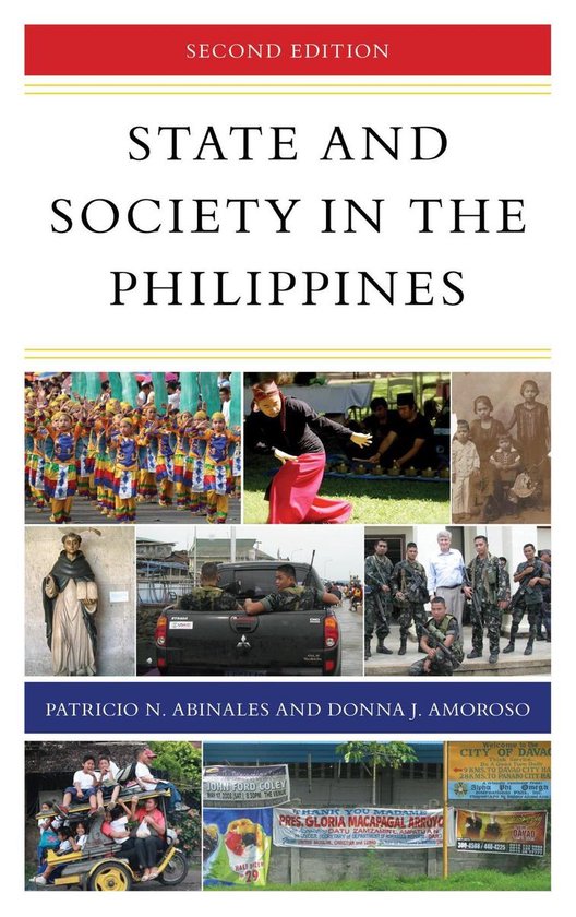 Livre intitulé 'State and Society in the Philippines'. Diverses images du pays et de sa population.