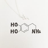 Geshe- Unisex ketting dopamine moleculaire structuur "love and passion"-50cm+5cm-liefdes cadeau voor hem en voor haar-Dopamine Molecuul
