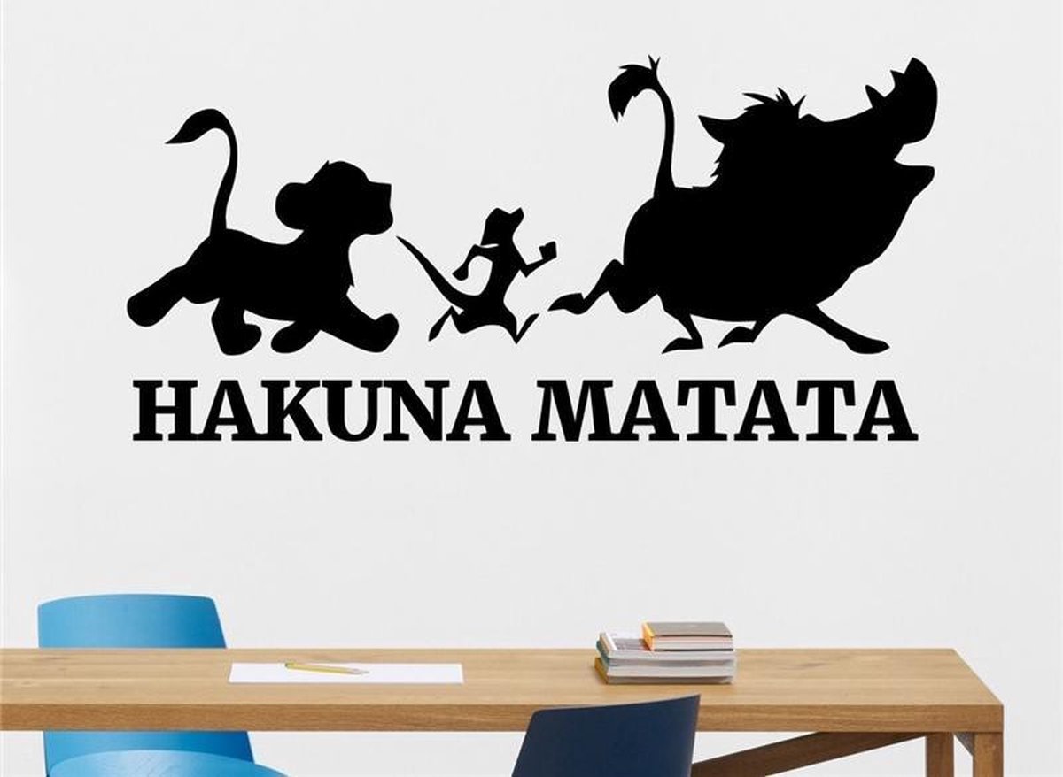 Muursticker Hakuna matata lion king