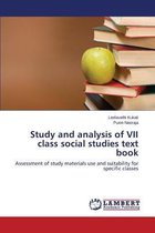 Study and Analysis of VII Class Social Studies Text Book