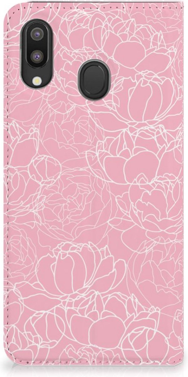 Samsung Galaxy M20 Smart Cover White Flowers