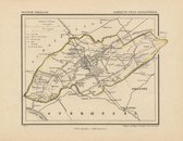 Historische kaart, plattegrond van gemeente West-Stellingwerf in Friesland uit 1867 door Kuyper van Kaartcadeau.com