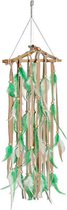 Mobile Hanging Bamboo Triangle (Wit/Groen)