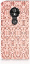 Motorola Moto E5 Play Uniek Standcase Hoesje Pattern Orange