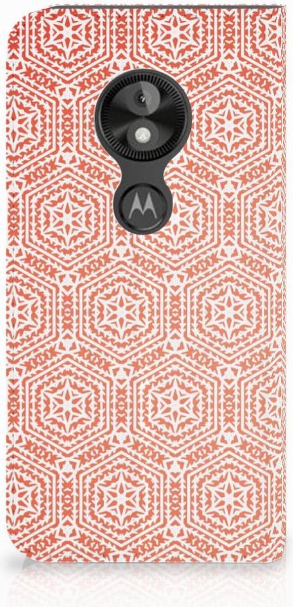 Motorola Moto E5 Play Hoesje met Magneet Pattern Orange