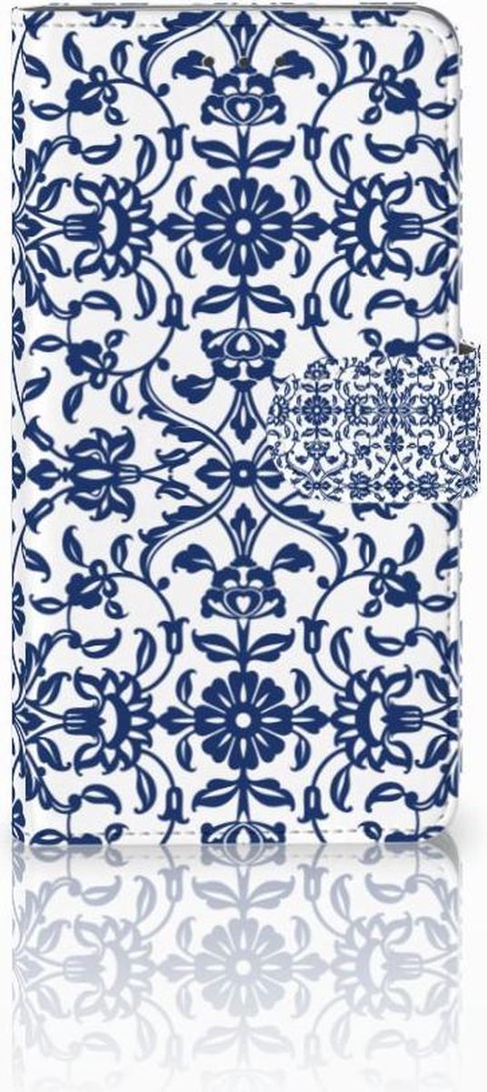 Samsung Galaxy J7 2016 Hoesje Flower Blue