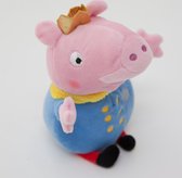 Knuffel van Peppa George als koning, 19 cm