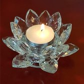 Yogi & Yogini naturals Sfeerlicht Lotus kristalglas (4.5x11 cm)