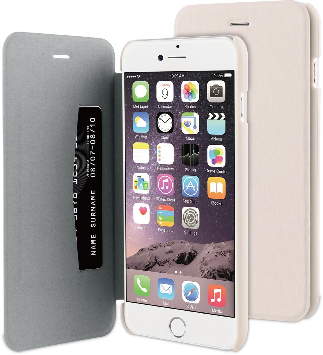 BeHello Book Case voor Apple iPhone 6/6S - Beige