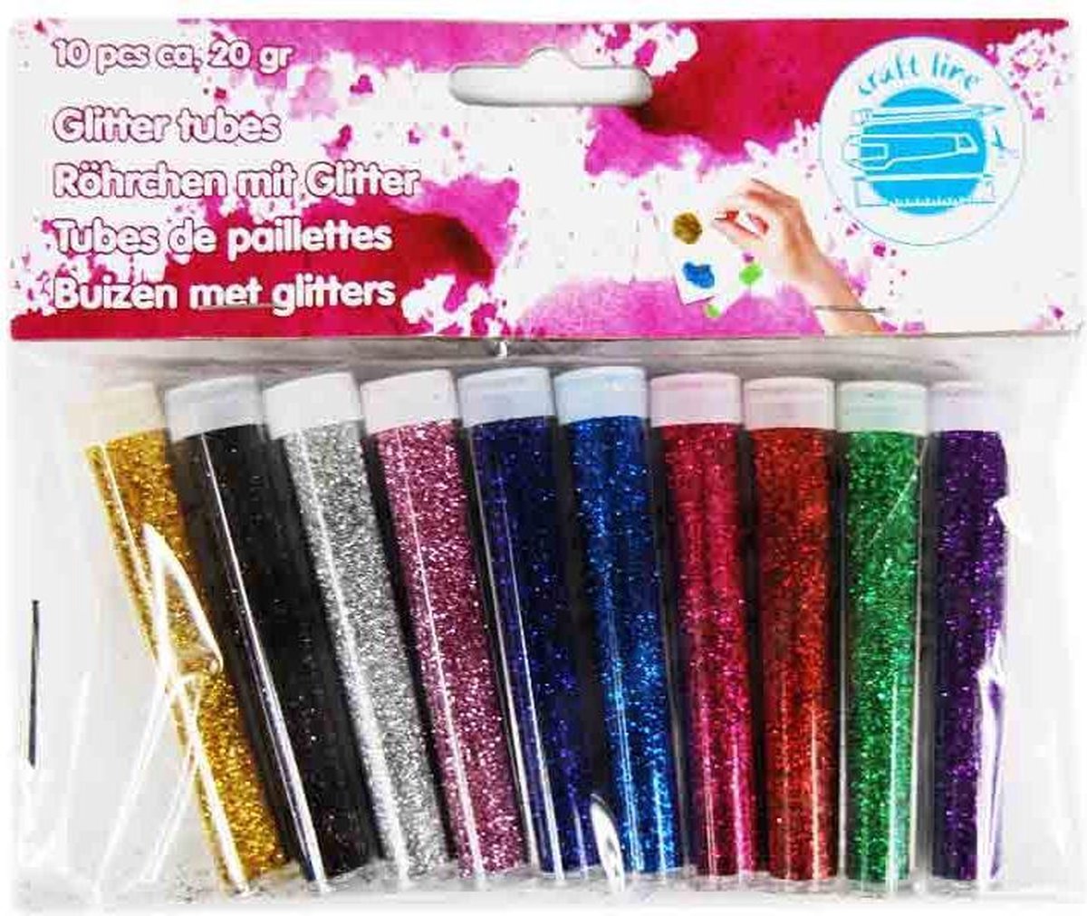 Knutsel Hobby Glitters - 10 Kleuren - glitter poeder - glitters knutsel