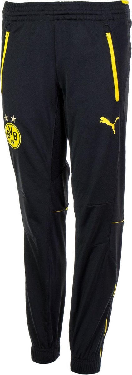 Puma BVB Trainingsbroek - Maat 140 - Unisex - zwart/geel | bol.com