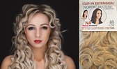 Haar extenties - Clip-in Half Wig - 40CM Krul Nordic Blonde