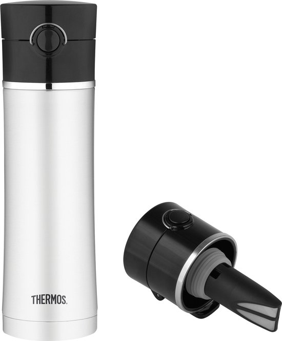impliciet Converteren elk Thermos Premium Drinkfles Met Theefilter - RVS - 470 ml - Zwart | bol.com