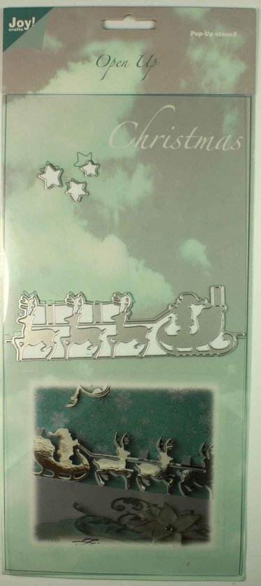 Foto: Pop up stencil kerst ca 12 5 x 3 5cm