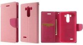 LG G3 Mercury Diary case cover cover roze/roze