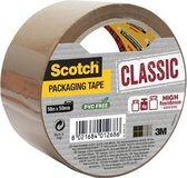 Scotch Verpakkingstape, Klassiek, Individueel Verpakt, Bruin, 50 mm x 50 m