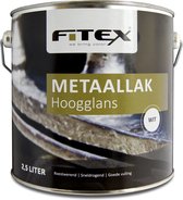 Fitex Metaallak Hoogglans - Lakverf - Dekkend - Binnen en buiten - Terpentine basis - Hoogglans