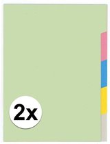 2x Ringmap tabbladen A4 5 tabs - tabbladen