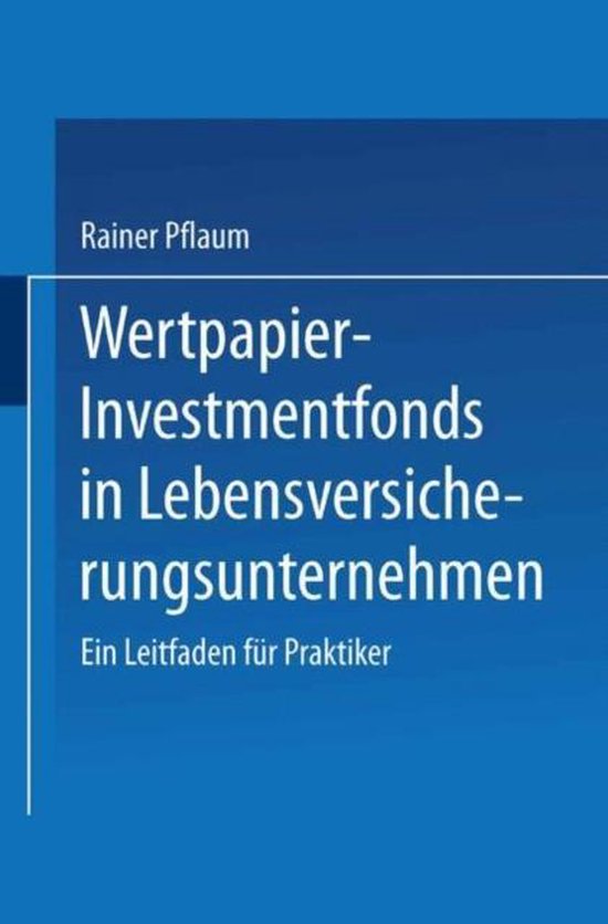 Wertpapier-Investmentfonds in Lebensversicherungsunternehmen - cover