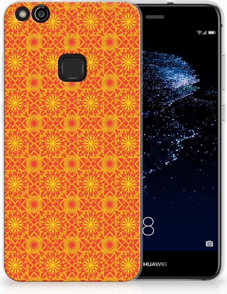 TPU Hoesje voor Huawei P10 Lite TPU bumper Batik Oranje