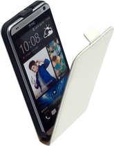 Lelycase Creme Lederen Flip case case Telefoonhoesje HTC Desire 700