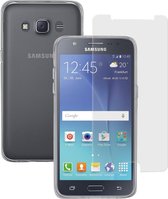 MP Case glasfolie tempered screen protector gehard glas voor Samsung Galaxy J5 (2016) + Gratis transparant TPU case hoesje voor Samsung Galaxy J5 (2016)