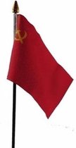 Sovjet Unie mini vlaggetje op stok 10 x 15 cm