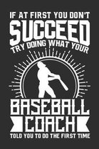 If At First You Don't Succeed Try Doing What Your Baseball Coach Told You To Do The First Time