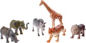 Jonotoys Speelset Animal World Wilde Dieren 6 Stuks