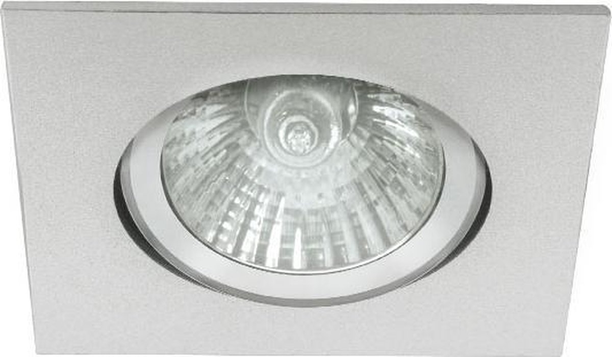 Eco-LED - Inbouwspot - Vierkant - Kantelbaar - Mat Aluminium