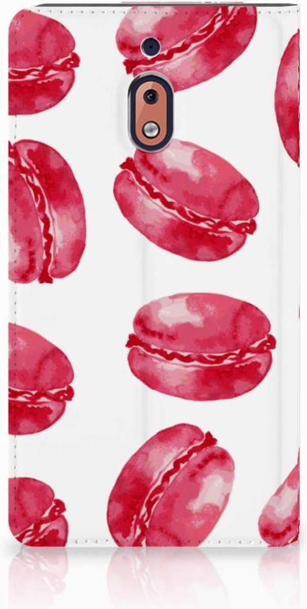 Standcase Hoesje voor Nokia 2.1 2018 Flip Style Cover Pink Macarons