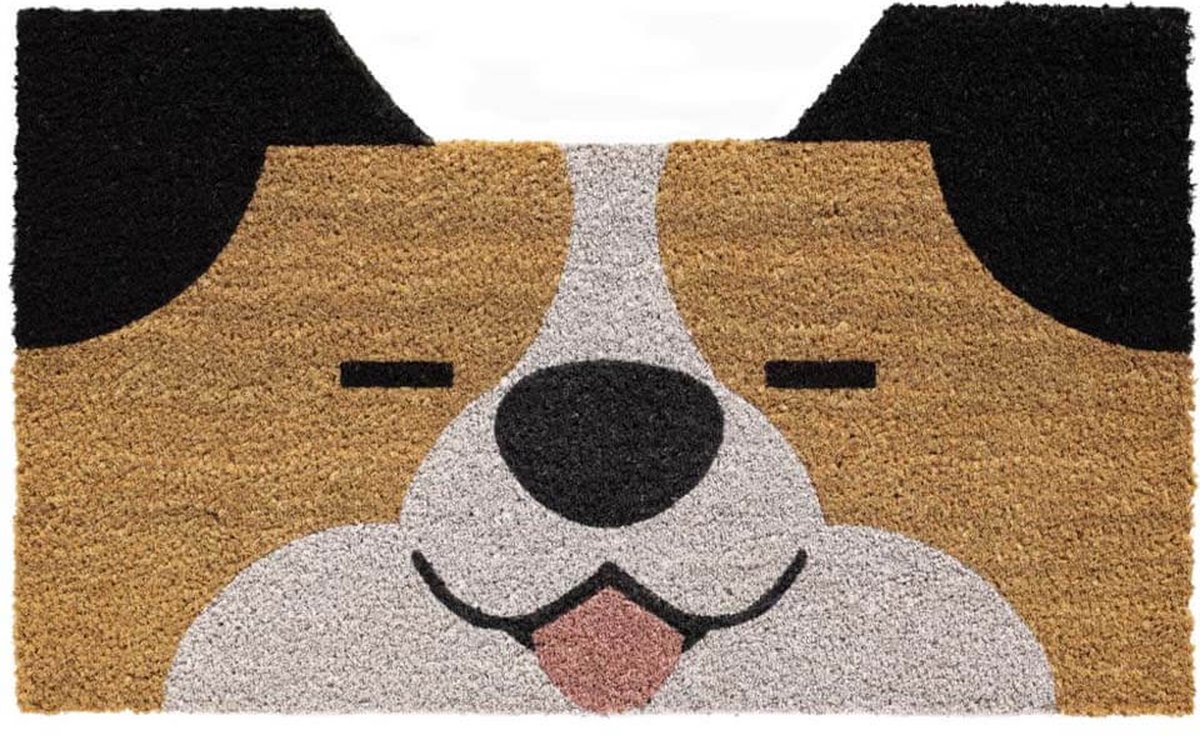 Hamat Ruco Print Shape Hond 45 x 75 cm | Kokosmat in hondenkop vorm