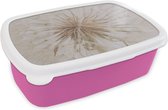 Broodtrommel Roze - Lunchbox - Brooddoos - Bloemen - Paardenbloem - Design - 18x12x6 cm - Kinderen - Meisje