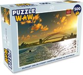 Puzzel Silhouet van de Sydney Harbour Bridge in Australië - Legpuzzel - Puzzel 500 stukjes