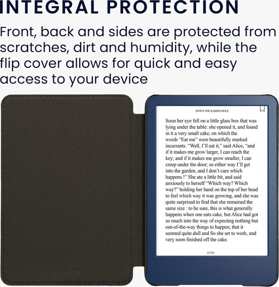 kwmobile e-reader hoesje geschikt voor Amazon Kindle (2022/2024) hoes - Ereader flip case met standaard - Kunstleren e reader cover - Brushed Hart design in grijs van Merkloos — afbeelding 5