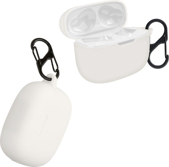 BoerHang Hoesje compatibel met JBL TOUR PRO 3, siliconen schokbestendige beschermhoes [LED aan de voorkant] Compatibel met JBL TOUR PRO 3. Paars