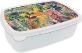 Boîte à pain Wit - Lunch box - Lunch box - Fleurs - Jungle - Tropical - 18x12x6 cm - Adultes