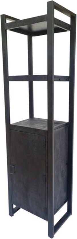 Boekenkast zwart - boekenkast hout - boekenkast 200cm