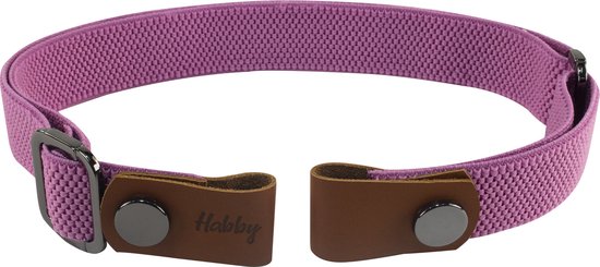 Ceinture élastique sans boucle - 1 pièce - Taille S/M - Du 50 cm au 80 cm - L 25 mm - Rose