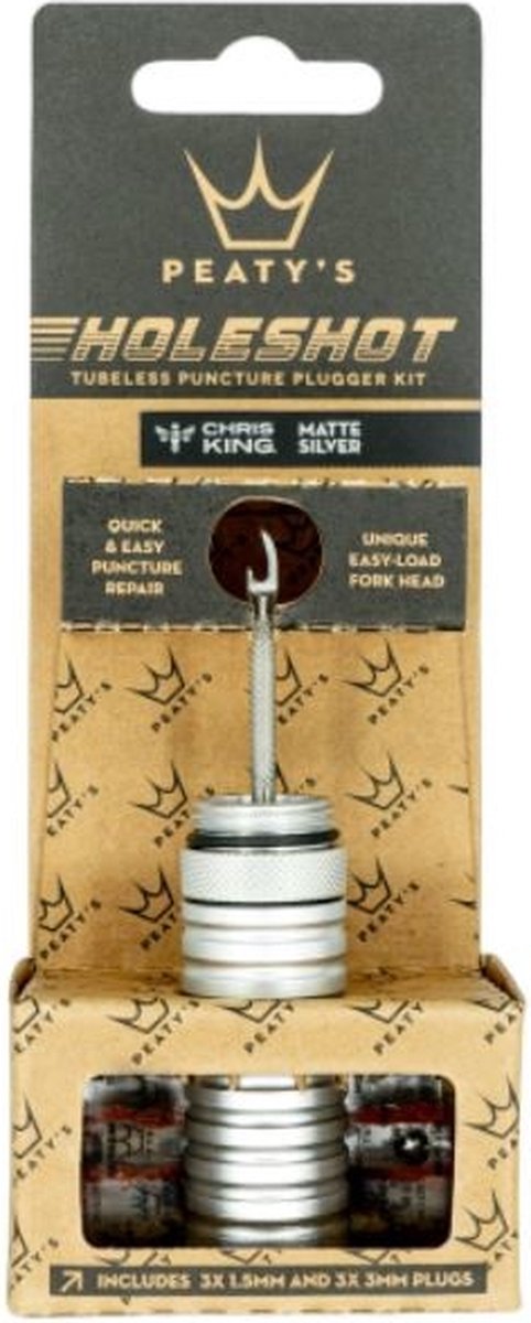 Peaty's Holeshot Tubeless Puncture Plugger Kit Zwart thumbnail 8