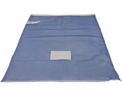 Premium wasnet 60x90 cm - Met knoopsluiting - Blauw