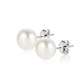 Boucles d'oreilles en Proud Pearls® argent boutons blanc grand