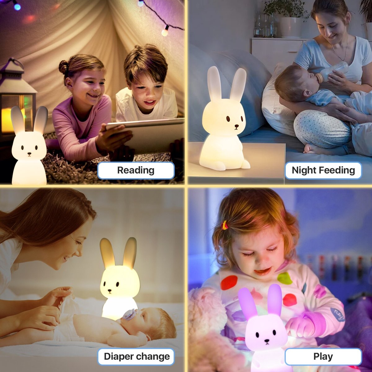 InHarmony® Veilleuse Enfants - Lumière LED & RGBW - Veilleuse Chambre de  bébé 