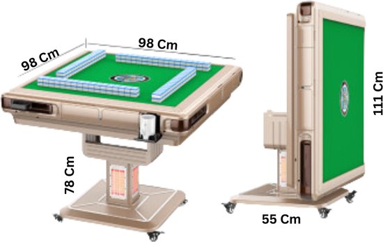Elektrische Mahjong Tafel + Gratis Mahjong Speelset voor 4 personen -  Automatisch schudden | bol.com