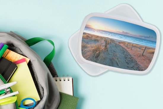 Corbeille à pain Wit - Lunch box - Lunch box - Plage - Mer - Soleil - Dune - 18x12x6 cm - Adultes