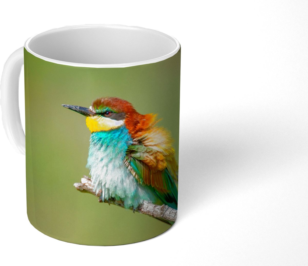 Mok - Koffiemok - Vogel - Dieren - Bijeneter - Mokken - 350 ML - Beker - Koffiemokken - Theemok