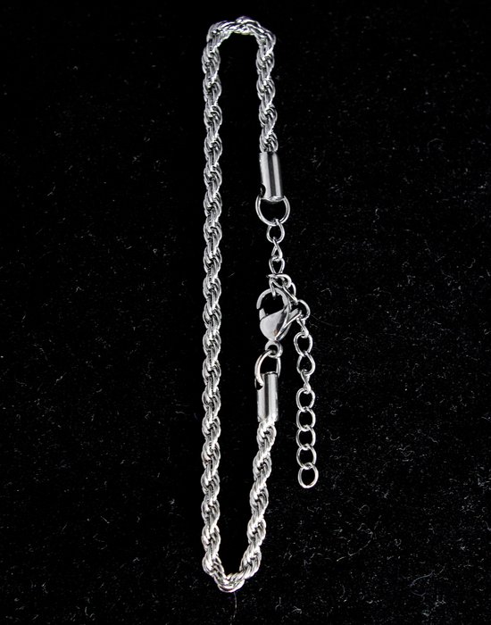 Diamond Boss - Rope Armband - 18-23 cm - Zilver plated